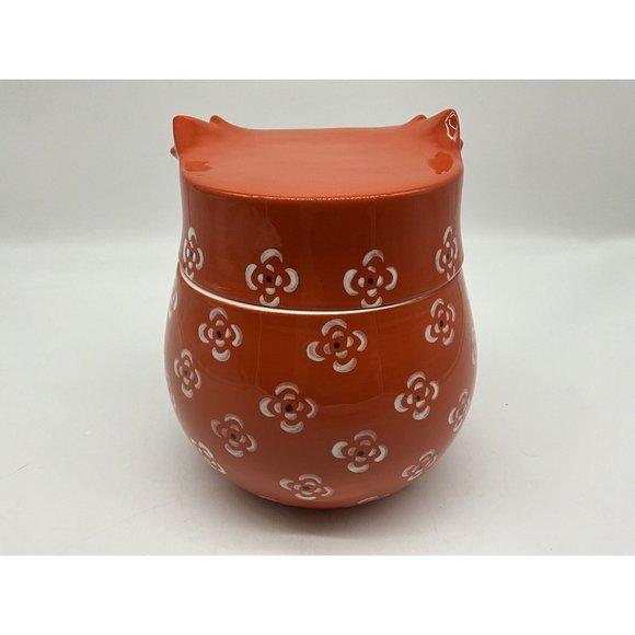 Colorful Owl Ceramic Cookie Jar Kitchen Storage Food Storage Farmhouse Decor - Picture 13 of 16